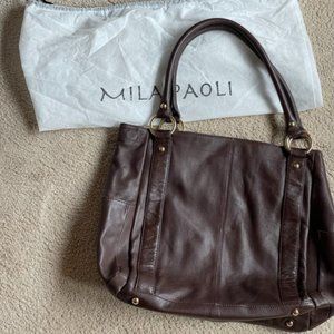 MILA PAOLI brown leather bag